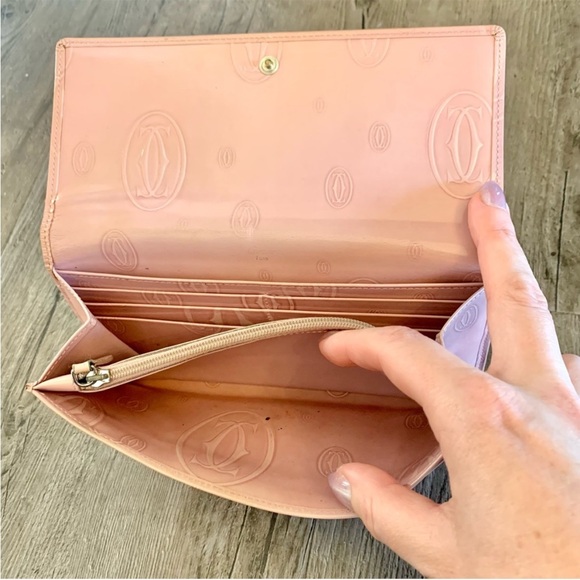 Vintage Cartier Pink Happy Birthday Patent Leather Wallet - Picture 10 of 13
